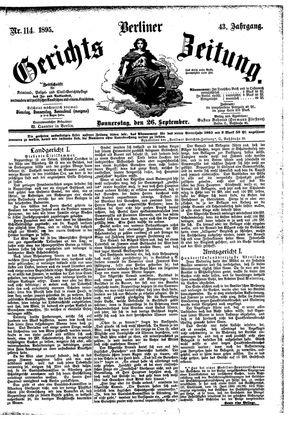 Berliner Gerichts-Zeitung vom 26.09.1895