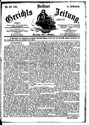 Berliner Gerichts-Zeitung vom 01.10.1895