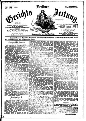 Berliner Gerichts-Zeitung vom 05.10.1895