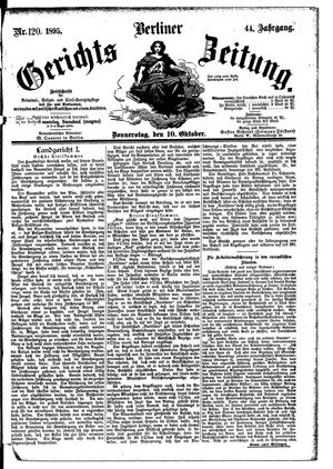 Berliner Gerichts-Zeitung vom 10.10.1895