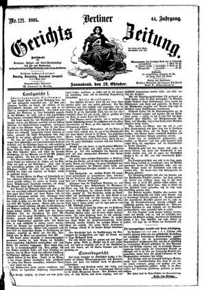 Berliner Gerichts-Zeitung vom 12.10.1895