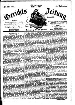 Berliner Gerichts-Zeitung vom 17.10.1895