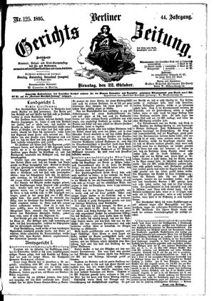 Berliner Gerichts-Zeitung on Oct 22, 1895