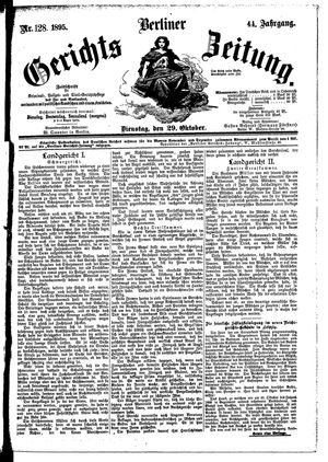 Berliner Gerichts-Zeitung vom 29.10.1895