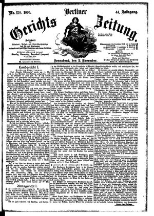 Berliner Gerichts-Zeitung vom 02.11.1895