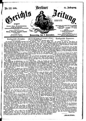 Berliner Gerichts-Zeitung on Nov 7, 1895