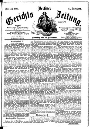 Berliner Gerichts-Zeitung vom 12.11.1895
