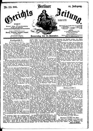 Berliner Gerichts-Zeitung vom 14.11.1895