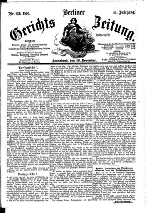 Berliner Gerichts-Zeitung vom 16.11.1895