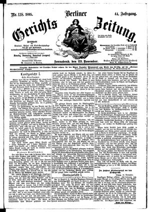 Berliner Gerichts-Zeitung vom 23.11.1895