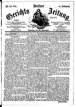 Berliner Gerichts-Zeitung vom 26.11.1895