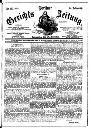 Berliner Gerichts-Zeitung on Nov 28, 1895