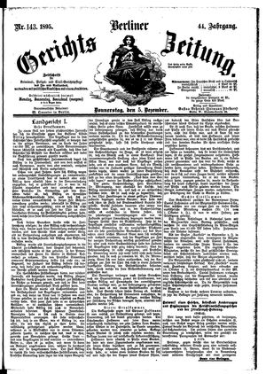 Berliner Gerichts-Zeitung vom 05.12.1895