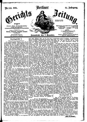 Berliner Gerichts-Zeitung on Dec 7, 1895