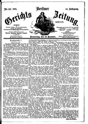 Berliner Gerichts-Zeitung on Dec 12, 1895