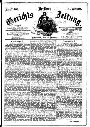 Berliner Gerichts-Zeitung vom 14.12.1895