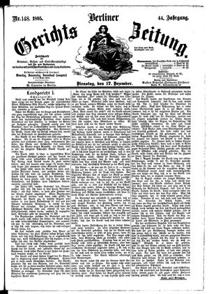 Berliner Gerichts-Zeitung vom 17.12.1895