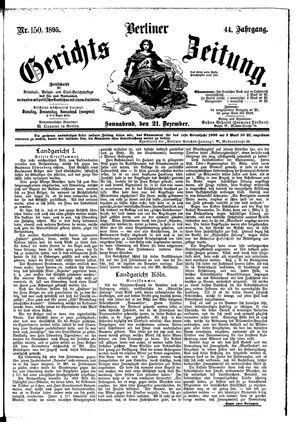 Berliner Gerichts-Zeitung vom 21.12.1895