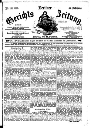 Berliner Gerichts-Zeitung vom 24.12.1895