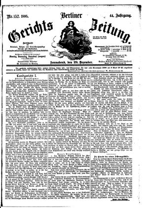 Berliner Gerichts-Zeitung vom 28.12.1895