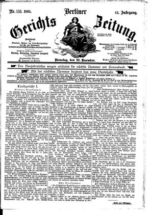 Berliner Gerichts-Zeitung vom 31.12.1895