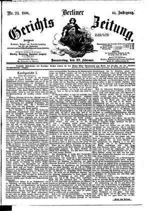 Berliner Gerichts-Zeitung on Feb 27, 1896