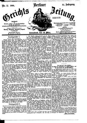 Berliner Gerichts-Zeitung vom 14.03.1896