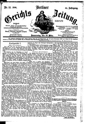 Berliner Gerichts-Zeitung on Mar 19, 1896