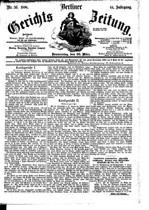 Berliner Gerichts-Zeitung vom 26.03.1896