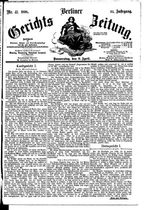 Berliner Gerichts-Zeitung vom 09.04.1896