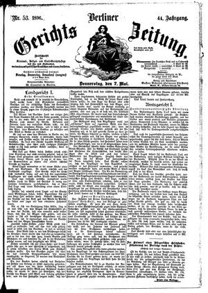 Berliner Gerichts-Zeitung on May 7, 1896