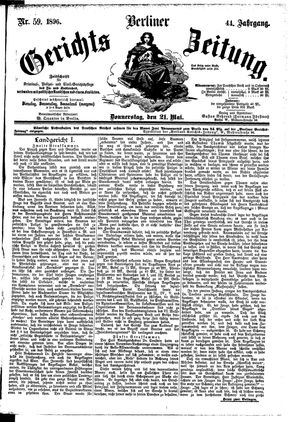 Berliner Gerichts-Zeitung vom 21.05.1896