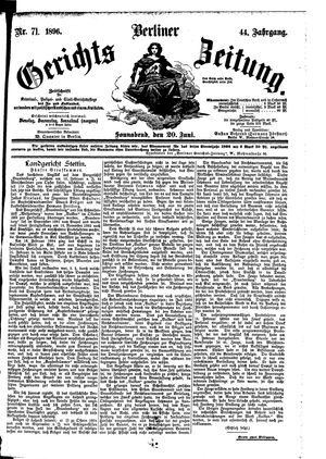 Berliner Gerichts-Zeitung on Jun 20, 1896