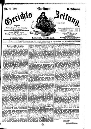 Berliner Gerichts-Zeitung vom 20.06.1896