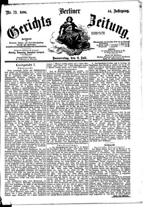Berliner Gerichts-Zeitung vom 09.07.1896