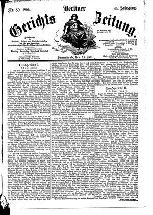 Berliner Gerichts-Zeitung on Jul 11, 1896