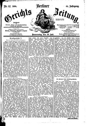 Berliner Gerichts-Zeitung on Jul 16, 1896
