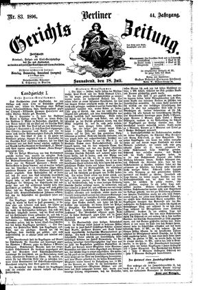 Berliner Gerichts-Zeitung vom 18.07.1896