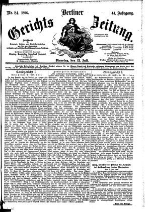Berliner Gerichts-Zeitung vom 21.07.1896