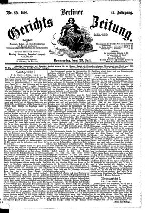 Berliner Gerichts-Zeitung vom 23.07.1896