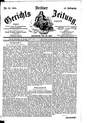 Berliner Gerichts-Zeitung vom 25.07.1896