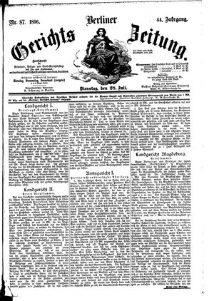 Berliner Gerichts-Zeitung vom 28.07.1896
