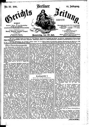 Berliner Gerichts-Zeitung vom 30.07.1896
