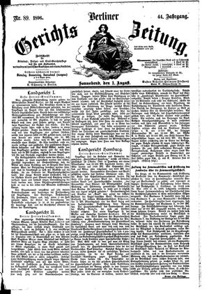 Berliner Gerichts-Zeitung vom 01.08.1896