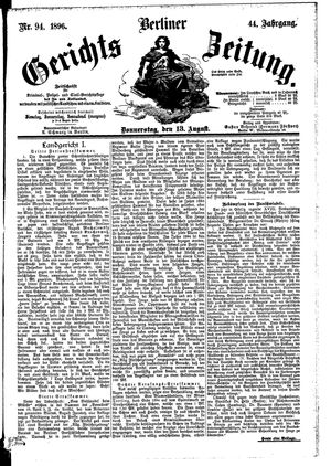 Berliner Gerichts-Zeitung vom 13.08.1896