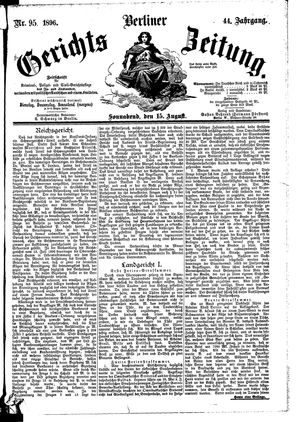 Berliner Gerichts-Zeitung vom 15.08.1896
