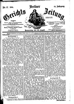 Berliner Gerichts-Zeitung vom 20.08.1896