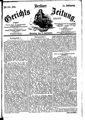 Berliner Gerichts-Zeitung vom 08.09.1896