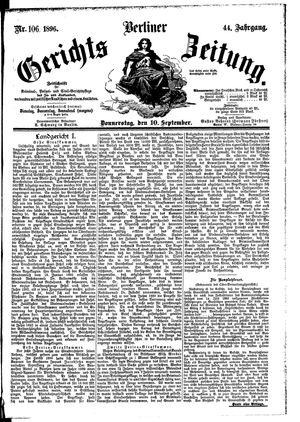 Berliner Gerichts-Zeitung vom 10.09.1896