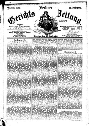 Berliner Gerichts-Zeitung on Sep 15, 1896